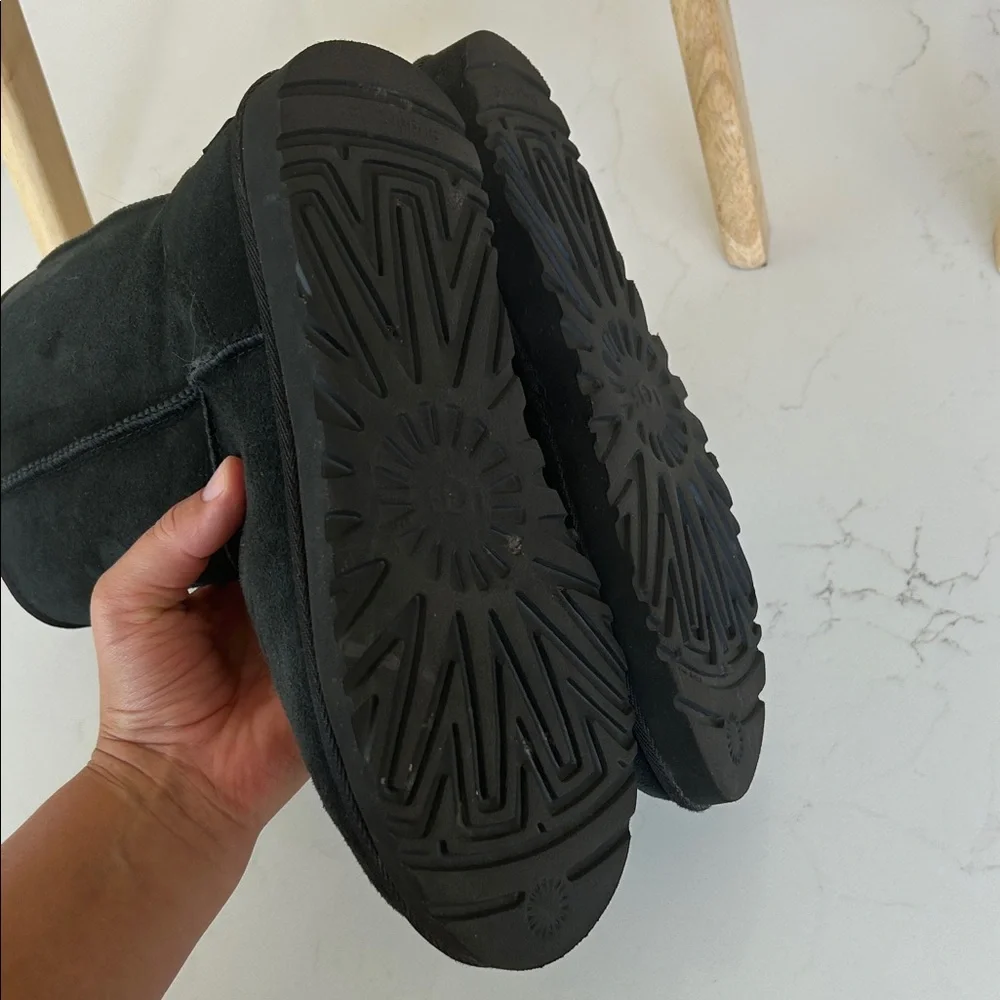 UGG Classic Black Sheepskin Boots - Picture 4 of 5